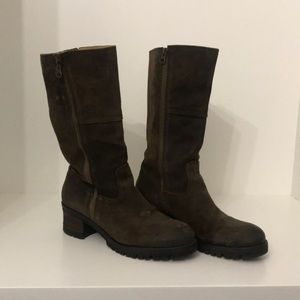Brown Suede Goldmud Boots Size 39